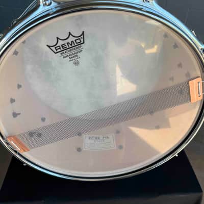 ~RARE!~ Pork Pie USA Custom 6.5x14 Maple/Brass Hybrid Snare Drum in Porcaro Blue Metallic Sparkle with Curly Maple Center (Rm 4) image 6