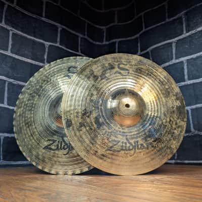 Zildjian S Series 14" Mastersound Hi‑Hat Cymbals – Brilliant Finish – Cutting, Bright, Modern Hi‑Hat Tone – Mastersound Wavy Bottom image 1