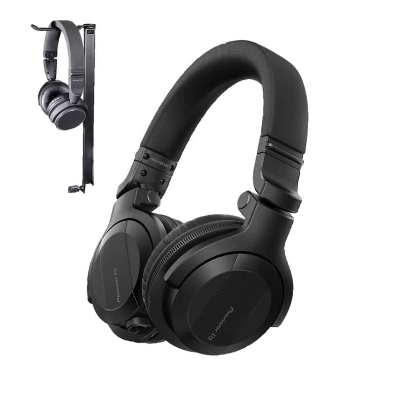Pioneer DJ HDJ-CUE1BT Black BT Headphones + Headphone Pole Stand image 1