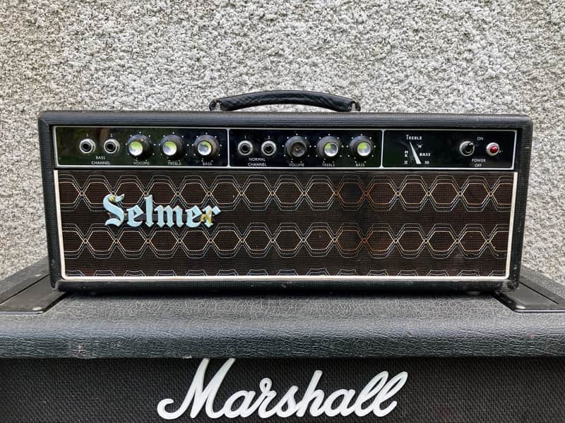 Selmer Treble 'N' Bass 50 MK-II 'Black & Blue' Head 1960's Mullard ECC83's image 1