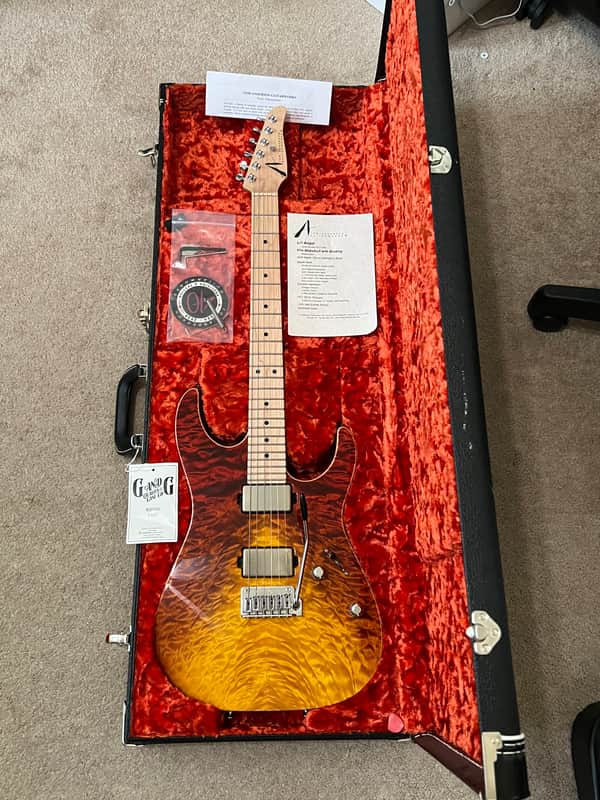 Tom Anderson Guitarworks Li'l Angel 2024 - Quilt Top Fire Wake Surf image 1