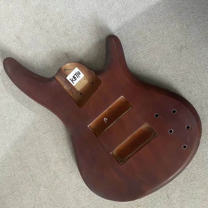 Red HH 6 String Bass Body DIY Project image 1