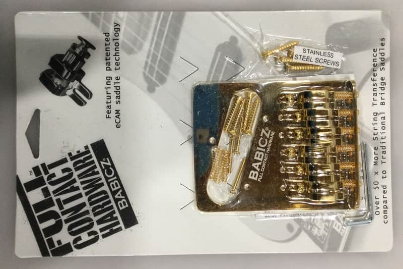 Babicz Full Contact Hardware FCHTELEGD Original Series 6 String Electric Guitar Bridge Gold image 1