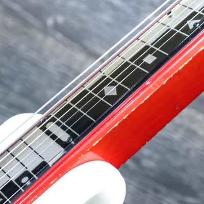 National Dynamic Lap Steel Red & White 6-String Electric Lap Steel Guitar w/Case image 4