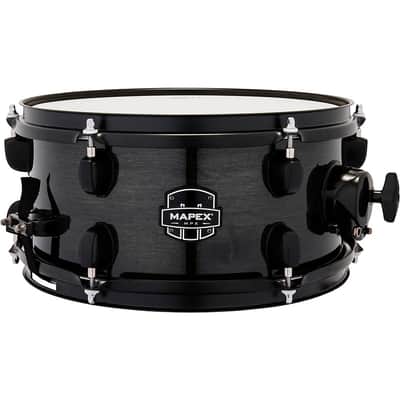 Mapex MPX Maple/Poplar Hybrid Shell Side Snare Drum Regular 12 x 6 in. Transparent Midnight Black image 1