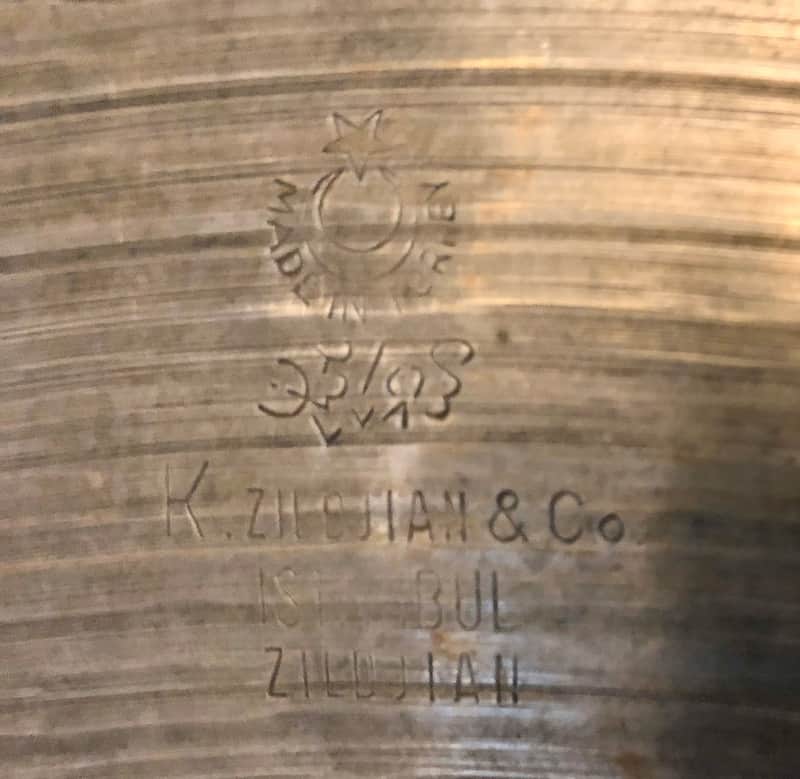 K. Zildjian 18" New Stamp Crash Cymbal 1967 - 1977 image 2