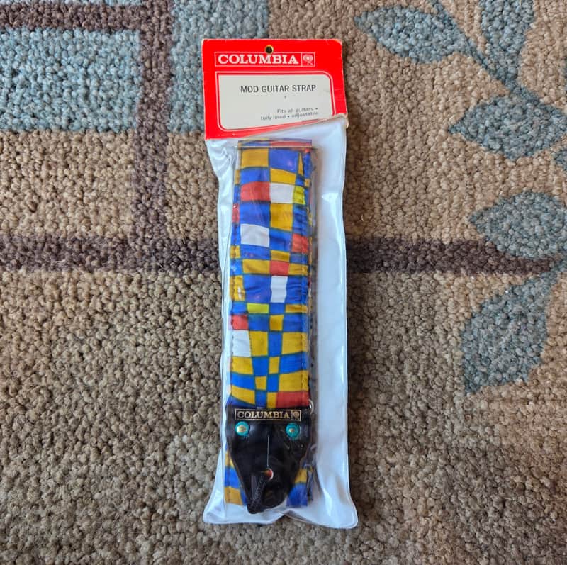 NOS Vintage 1970's Columbia Mod Guitar Strap in Original Packaging! image 1