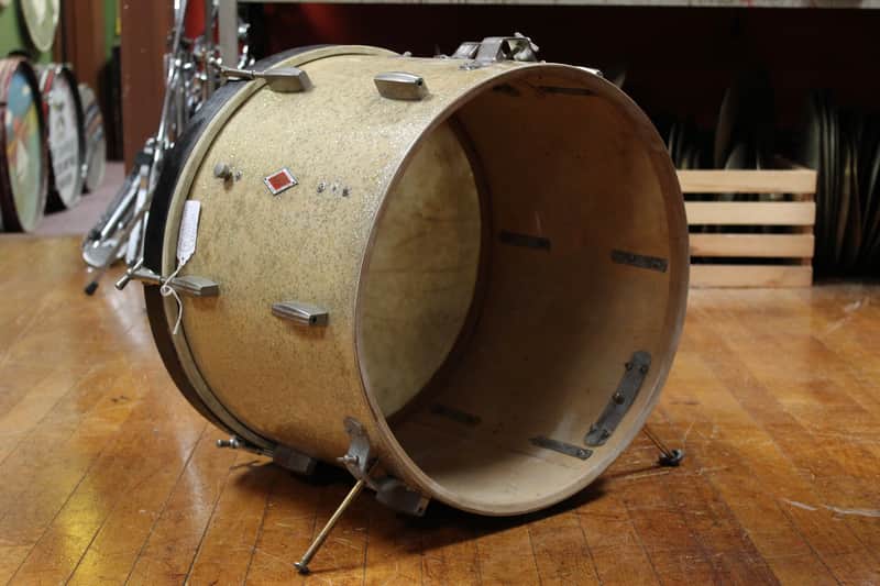 1940s Sonorus Superior Class 14x19 Bass Drum in Gold Sparkle image 1