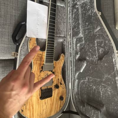 Mayones Regius 7 Spalted Maple 4a Trans Natural Satin 2018 - Trans Natural Satin image 12
