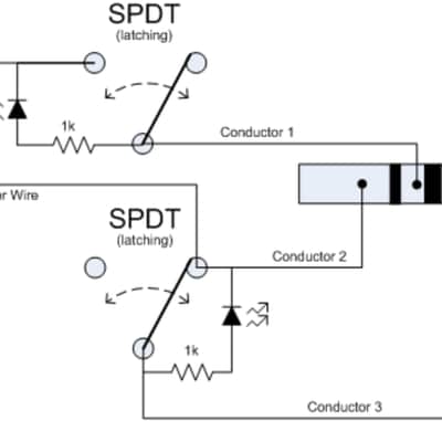 Saturnworks 2-Channel TRS Double Latching Amp Device Switch w/LEDs Internal Power - Handcrafted image 3