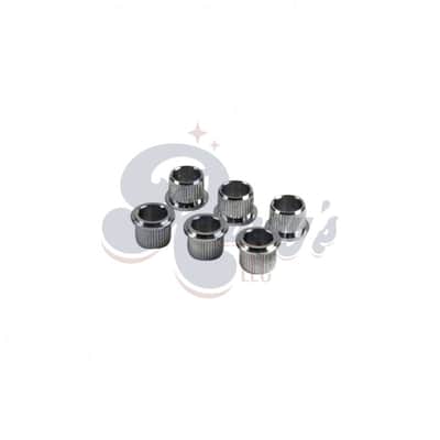 Kluson Replacement Tuner Bushings for Firebird® "Banjo" & Sealfast Series (6-Pack) - Fits Gibson®-Chrome - KFMTC - Chrome image 1