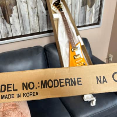 2000 Epiphone Moderne Limited Edition Korina Finish w/ Original Box – Made in Korea image 10