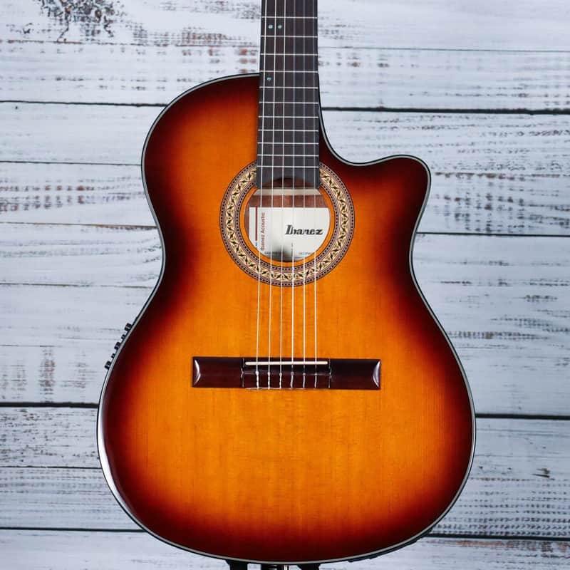 Ibanez GA35TCE Cutaway Classical Acoustic-Electric Guitar | Violin Sunburst High Gloss image 1