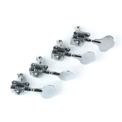 4x Universal Bass Guitar Tuners Tuning keys Head Peg ,Open Gear /Right /Chrome image 4