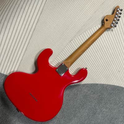Custom Red Electric Guitar, Mahogany Body with Roasted Maple Neck image 5