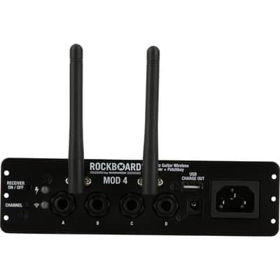 Rockboard MOD-4-U2 2.4 GHz Guitar Wireless Receiver + Patchbay with U2 Transmitter