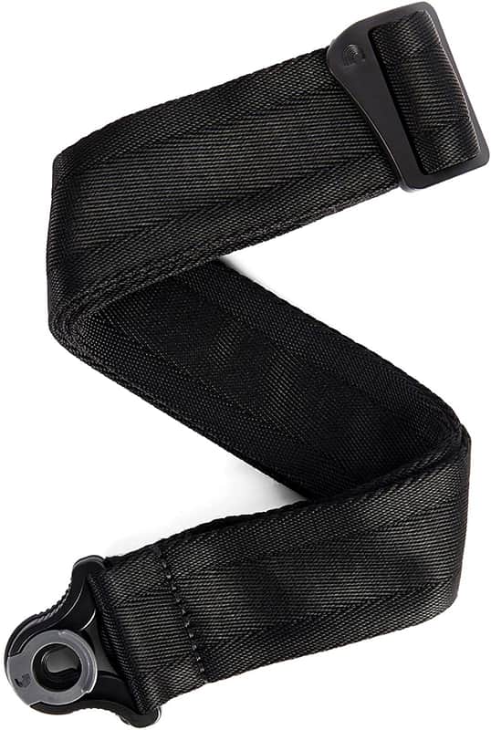 D'Addario 50BAL00 Auto Lock Guitar Strap - Black image 1