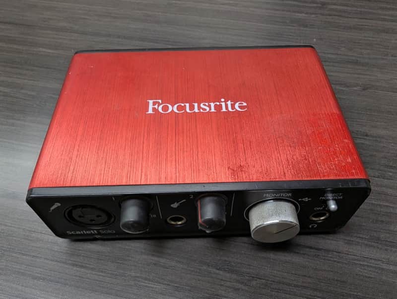 Focusrite Scarlett Solo 2nd Gen USB Audio Interface 2016 - 2018 - Red / Black image 1