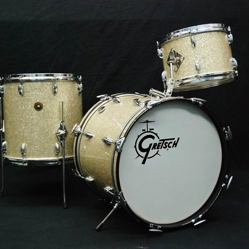 1950-1960. Gretsch 18″12″14″ Silver Glass Glitter