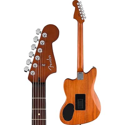 Fender Acoustasonic Standard Jazzmaster Electric Guitar. Aged Natural image 5