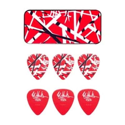 EVH Striped Series Frankie Electric Guitar Red BUNDLE w/ Black and White Stripes Relic w/AMP, Case & Picks image 8