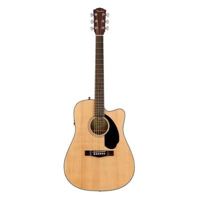 Used Fender CD-60SCE Dreadnought A/E Guitar - Natural w/ Walnut FB image 2
