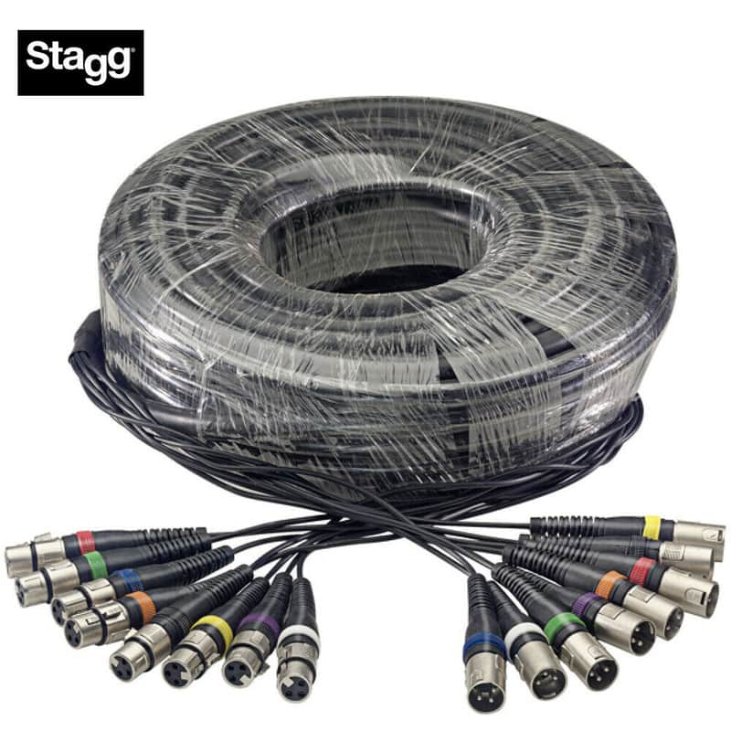 Stagg SML30/8XF8XM E 30 m/100 ft. Multicore Cable - 8 x f. XLR/8 x m. XLR image 1