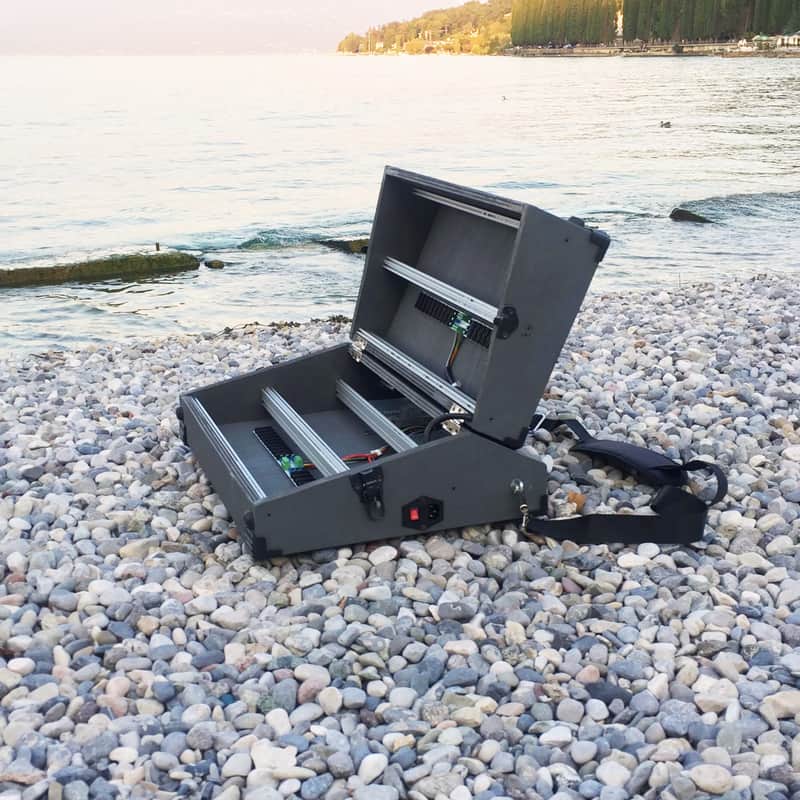 12U Eurorack Case Powered, 104 hp or other, modular synthesizer, patched resealable, with belt image 1