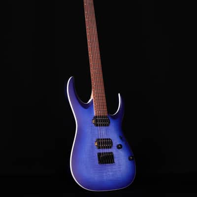 Ibanez RGA42 Flame Maple Top, Mahogany Electric Guitar, Blue Lagoon Burst Flat image 8