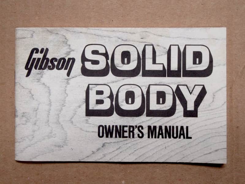 Gibson Solid Body Owners Manual 1980-1985 image 1