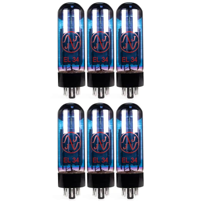 JJ Electronic EL34 Blue Glass Power Vacuum Tube - Sextet image 1