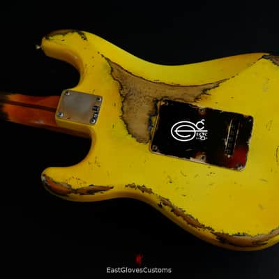 Fender Stratocaster HSS TV Yellow Heavy Aged Relic image 10