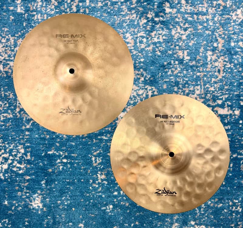 1998 12” Zildjian REMIX HIHATS 664g 965g image 1