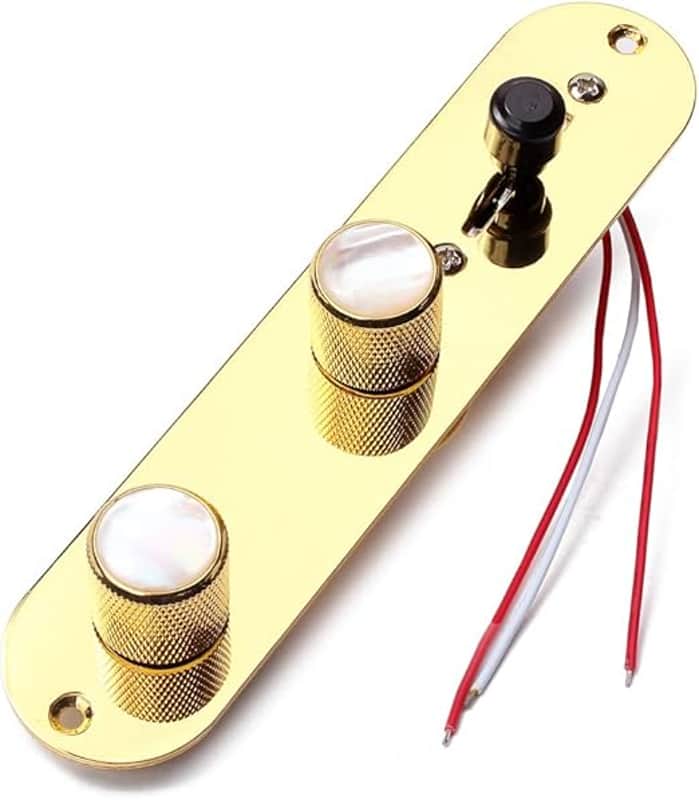 Fully Loaded Control Plate Pre-Wired 3-Way Control Plate With  Tele Telecaster Electric Guitar,Gold image 1