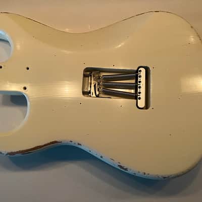Fender Stratocaster Body with MJT Relic with Loaded Bare Knuckle Pickups Mothers Milk image 4