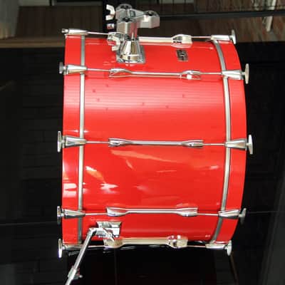 RARE Yamaha Recording Custom 9000 - hot red 22"x14 bass drum image 3