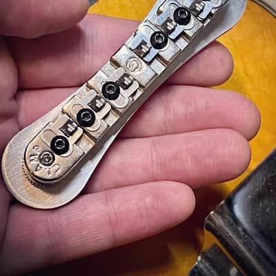 Waterslide Guitars Custom 'Bone Base' w/Vario Melita-Style Bridge For Flat Top Gretsch Etc Guitar image 1