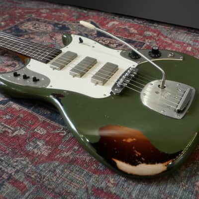 Frank Brothers Sonar - Olive Drab over Tobacco Sunburst. NEW (Authorized Dealer) image 3