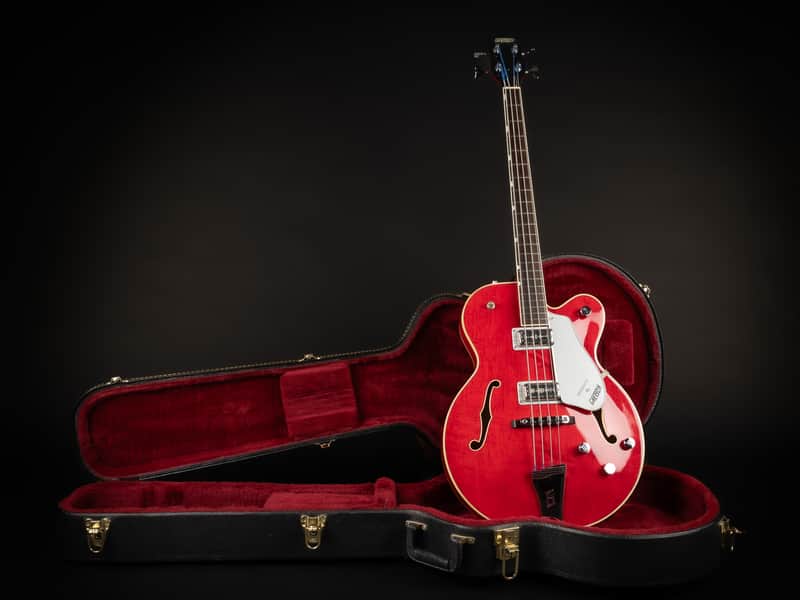 Gretsch 6119B Broadkaster 寺田楽器 1991 Gretsch 6119B Broadkaster Bass - Cherry Red | Vintage Japan