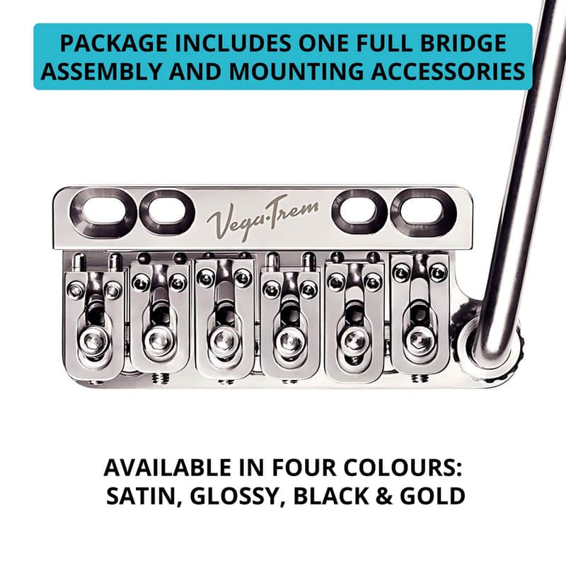 Vega-Trem VT1 Ultra-Trem Standard Stratocaster Guitar Tremolo Bridge For Strat (Glossy) image 1