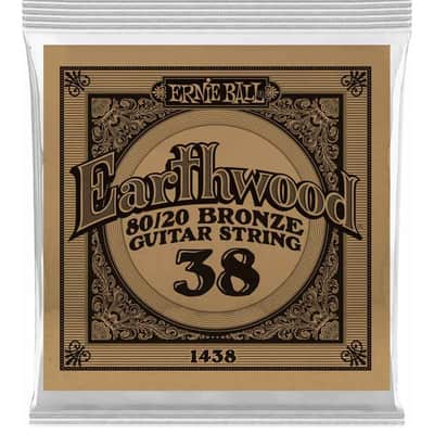 Ernie Ball P01438 .038 Earthwood 80/20 Bronze Acoustic Guitar String