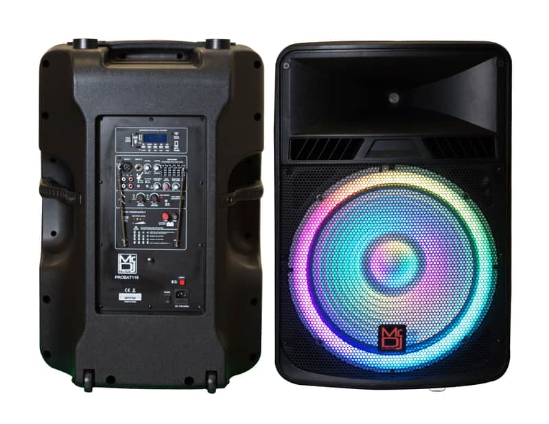 18" PA DJ 4000W Power Active Speaker Battery/Bluetooth/Amplifier/SD/USB/FM image 1