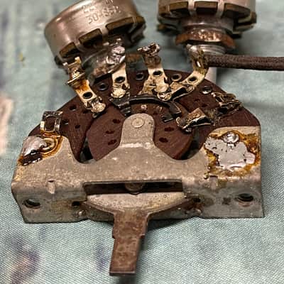 Vintage Original 1958 Fender Tele Pots & Switch image 3