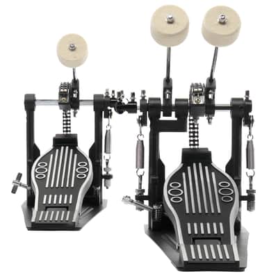 Cxxss Wool Felt Hammer Double Drum Pedal Professional Double Bass Drum Pedal Black image 11