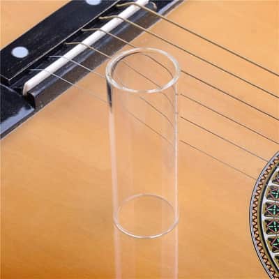 Guitar Slide, Set of 2 Glass Guitar Slide, 1 Steel Guitar Slide, 1 Guitar Slide Ring, with 6 Pieces Artistic Guitar Picks in Red EVA Box image 5