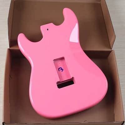 Poplar Wood Pink Guitar Strat Stratocaster Style Body image 2