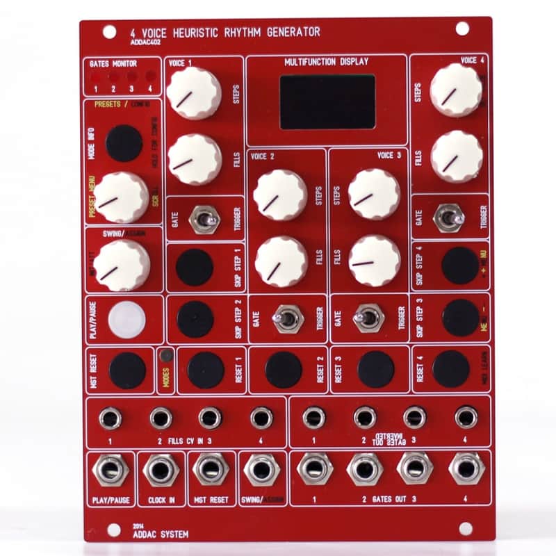 ADDAC System ADDAC402 4 Voice Heuristic Rhythm Generator  Black image 1