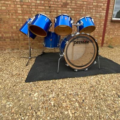Premier Baron drum kit 1970s - Polychromatic Blue image 7