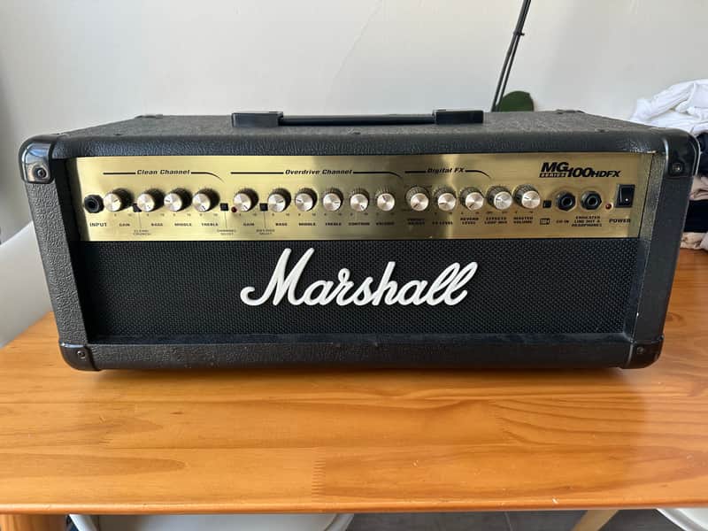 Marshall MG MG100HDFX 2-Channel 100-Watt Solid State Guitar Amp Head 2004 - 2008 - Black image 1