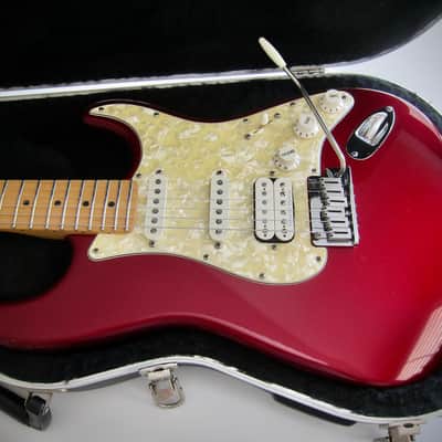 Fender American Lone Star Stratocaster HSS CAR Pearloid Guard HSS Seymour Duncan Pearly Gates Texas Specials OHSC Circa-1999-Candy Apple Red image 5